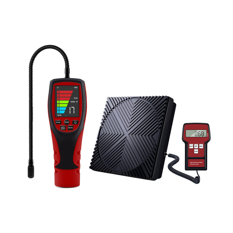 Aprvtio ALD-200 PRO Heat Diode Refrigerant Leak Detector and Refrigerant Scale for Air Conditioner Repair