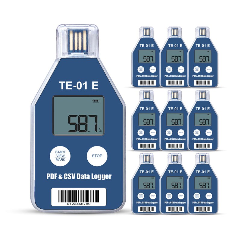 ThermElc TE-01 E Single-use Temperature Recorder Data Logger PDF and CSV Report