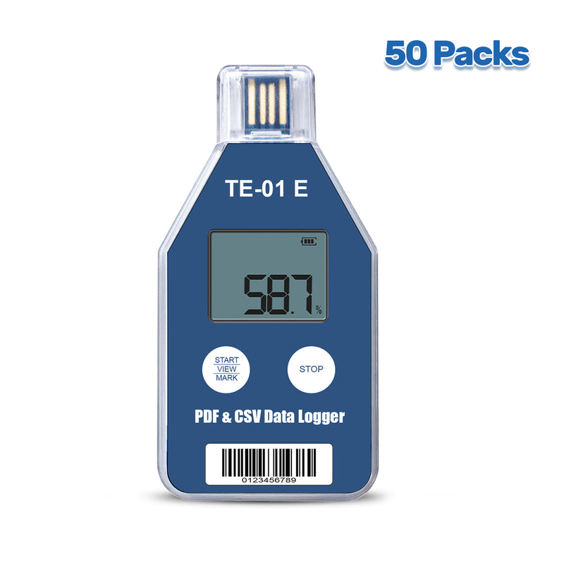 ThermElc TE-01 E Single-use Temperature Recorder Data Logger PDF and CSV Report