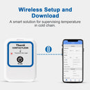 ThermElc TE-B2 Wireless Temperature Data Logger, ISO APP, LED Light, Data Comparison