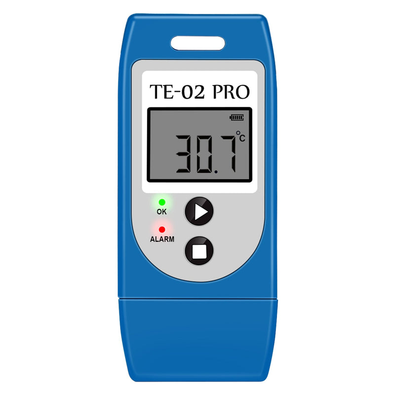 ThermElc TE-02 PRO Wasserdichter Temperatur-Datenlogger PDF CSV Bericht Einfacher Gebrauch