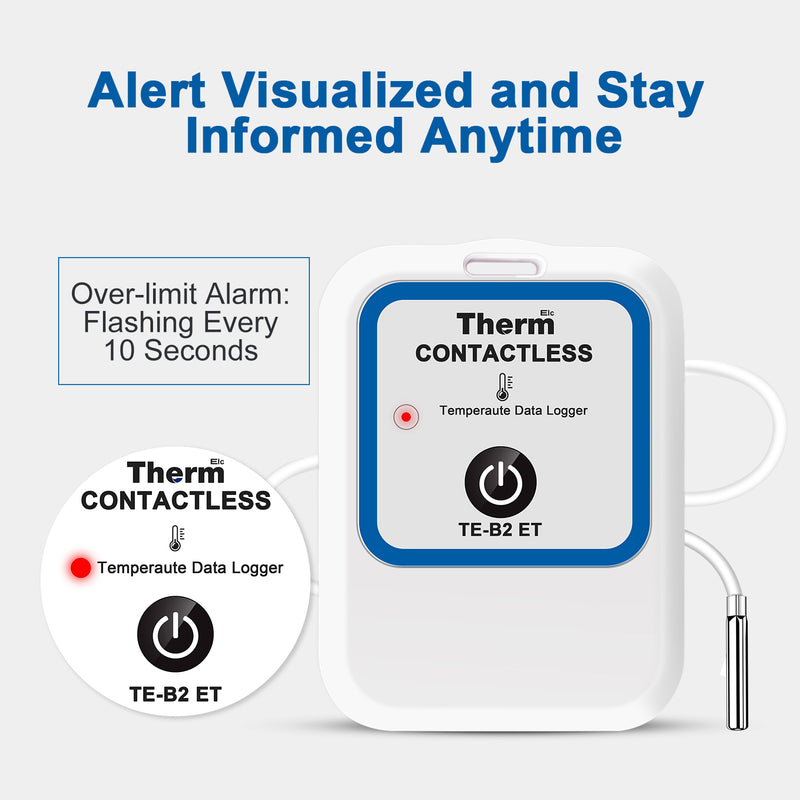 ThermElc TE-B2 ET 10PCS Wireless Temperature Data Logger with External probe