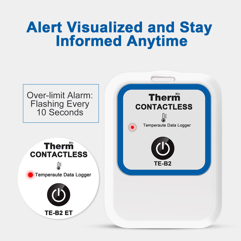 ThermElc TE-B2 10PCS Single Use Data Logger 129600 Points CSV Report