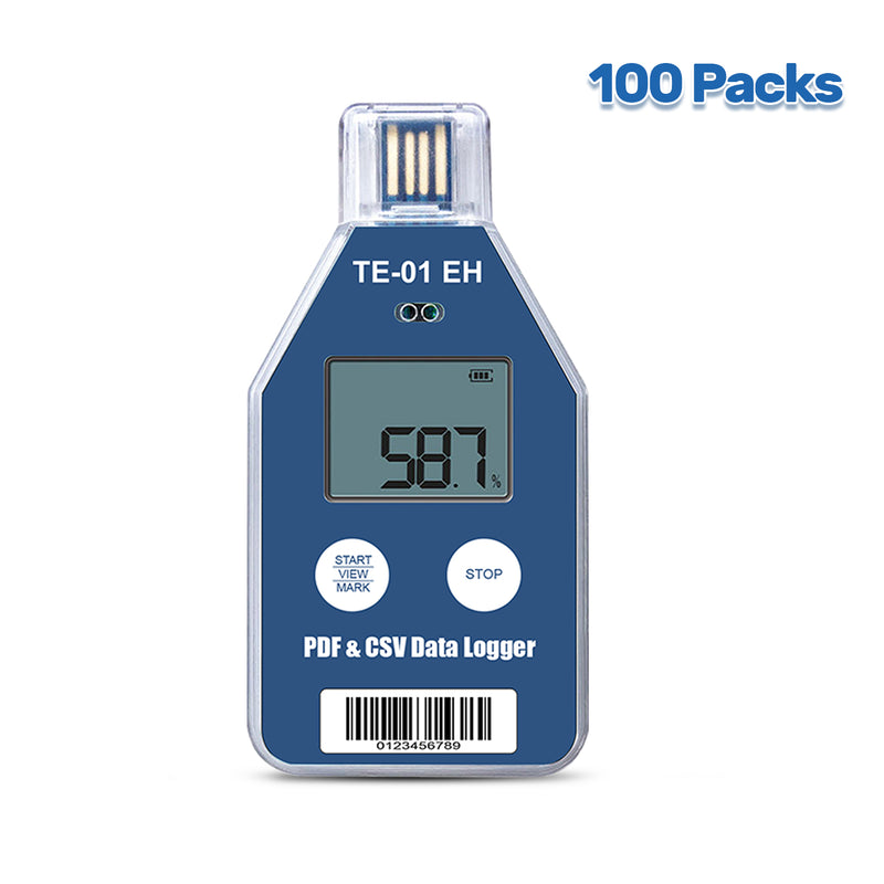 ThermElc TE-01 EH Single Use Temperature And Humidity Data Logger with LCD display