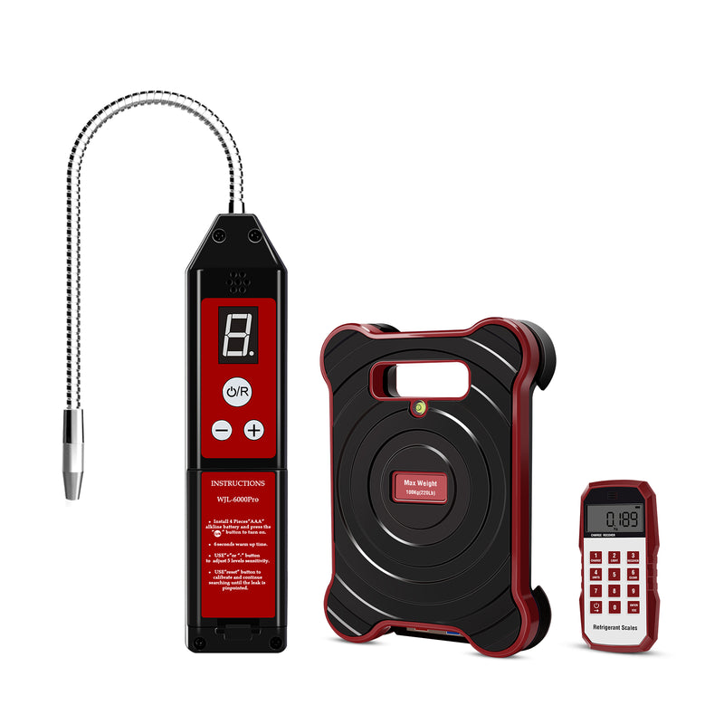 Aprvtio WJL-6000 PRO Refrigerant Leak Detector and Refrigerant Scale for HVAC Air Conditioner Repair