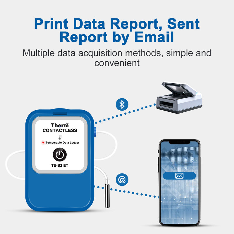 ThermElc TE-B2 ET Wireless Temperature Data Logger with External probe