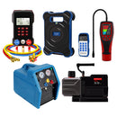 Aprvtio AHTS-200PRO DC HVAC System Recovery and Repair Tools with Digital Manifold, Temperature Clamps, Refrigerant Leak Detector,  Recovery Machine, Dual Stage DC Brushless 12 CFM Vacuum Pump, Bluetooth Refrigerant Scale