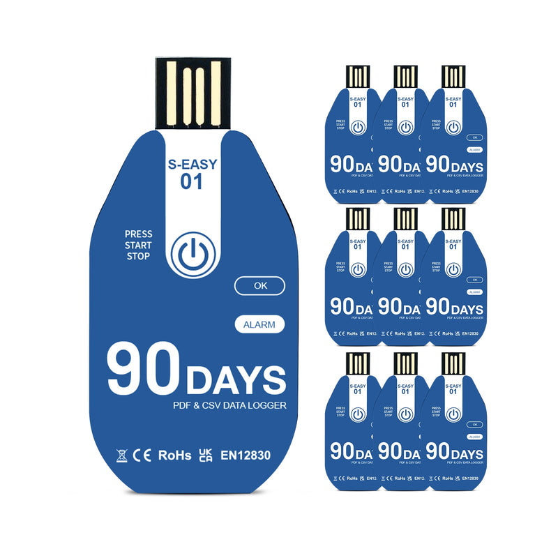 ThermElc S-EASY 01 USB Einweg-Datenlogger für Kühltransporte 10PCS