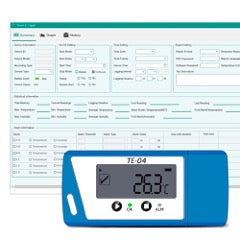 ThermElc TE-04 Digitaler Temperatur-Datenlogger mit gepuffertem Fühler und Kalibrierungszertifikat