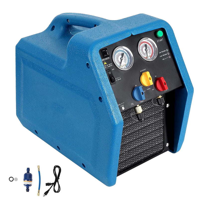Aprvtio AHTS-200 Professional HVAC Tool Set with Digital Manifold with Horse, Temperature Clamps, Refrigerant Leak Detector, Recovery Machine, Dual Stage 4.5CFM Vacuum Pump, Refrigerant Scale