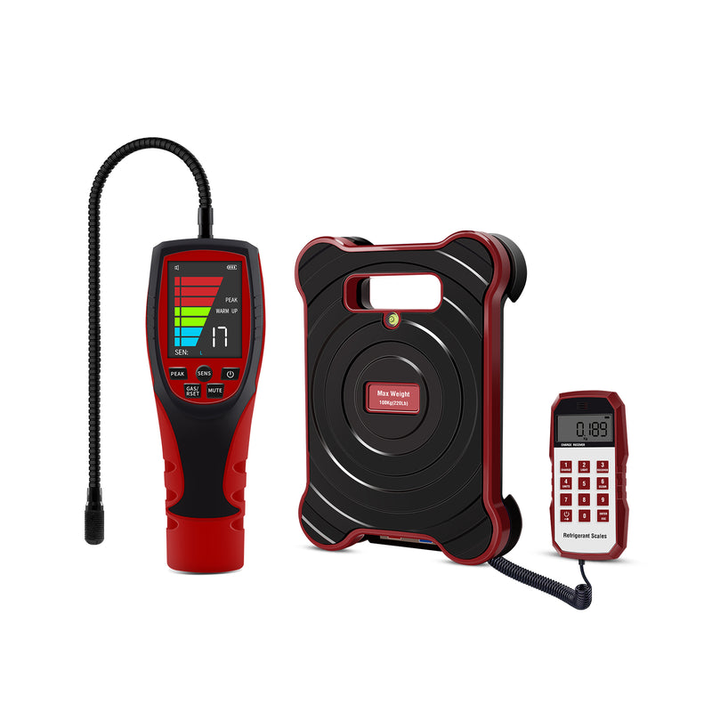 Aprvtio ALD-200 PRO Heat Diode Refrigerant Leak Detector and Refrigerant Scale for Air Conditioner Repair