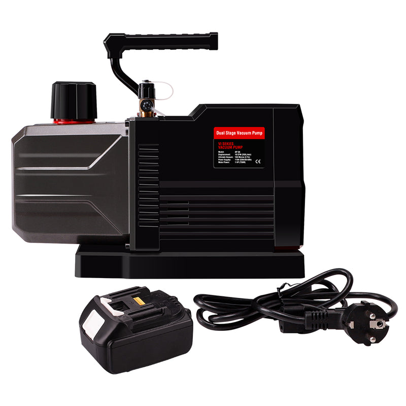 Aprvtio AHTS-100PRO Li HVAC Diagnostic Tool Kit with Digital Manifold, K-type Thermometer, ALD-200 Refrigerant Leak Detector, Recovery Machine, Dual Stage 6 CFM Vacuum Pump, Refrigerant Scale with Bubble Level