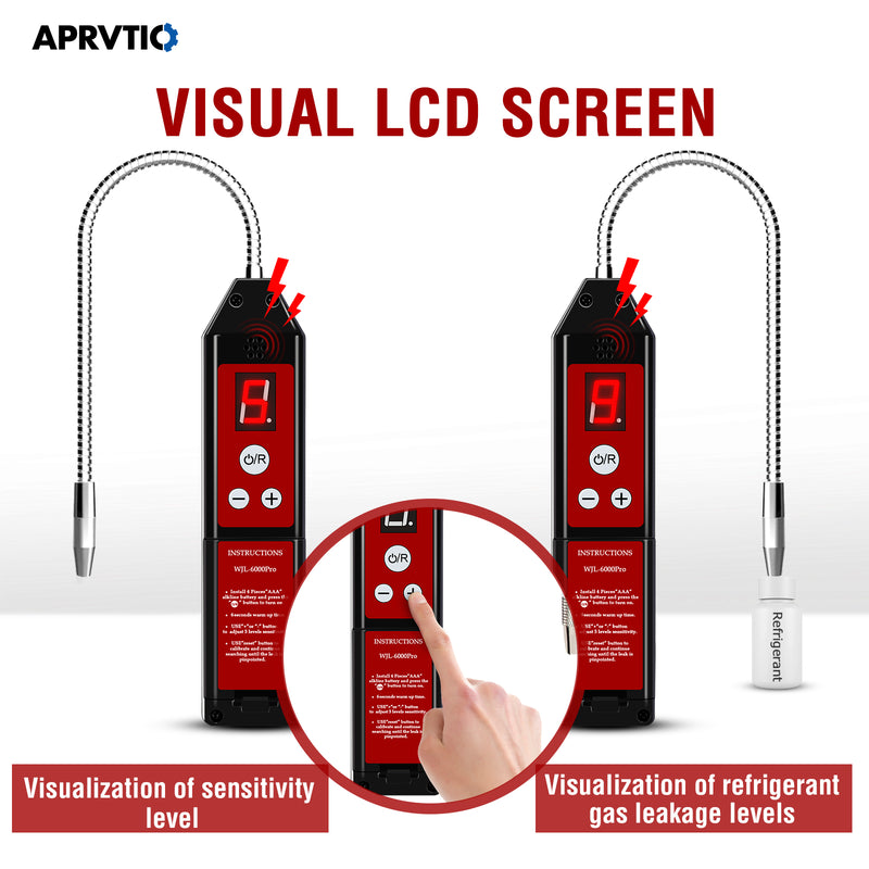 Therm Elc WJL-6000 PRO Refrigerant Leak Detector with LCD and 5 Sensitivity Levels