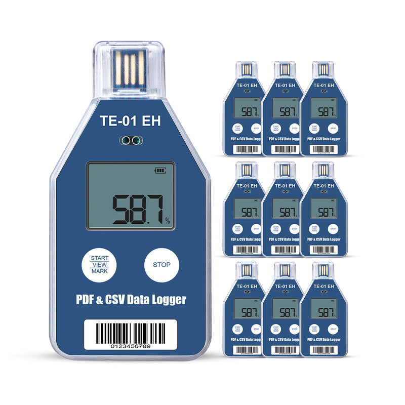 ThermElc TE-01 EH Cold Chain Temperature Humidity Data Logger with LCD Display