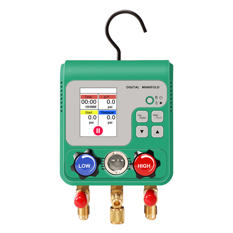 Aprvtio AHTS-100 PRO HVAC Diagnostic Tool Kit with Digital Manifold, K-type Thermometer, ALD-200 Refrigerant Leak Detector, Recovery Machine, Dual Stage 6 CFM Vacuum Pump, Refrigerant Scale with Bubble Level