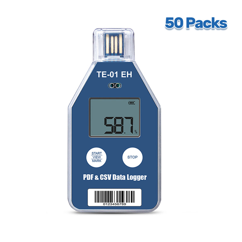 ThermElc TE-01 EH Cold Chain Temperature Humidity Data Logger with LCD Display