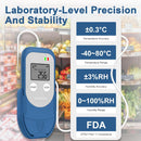 ThermElc TE-03 ETH 10PCS Digital Temperature And Humidity Data Logger With Probes