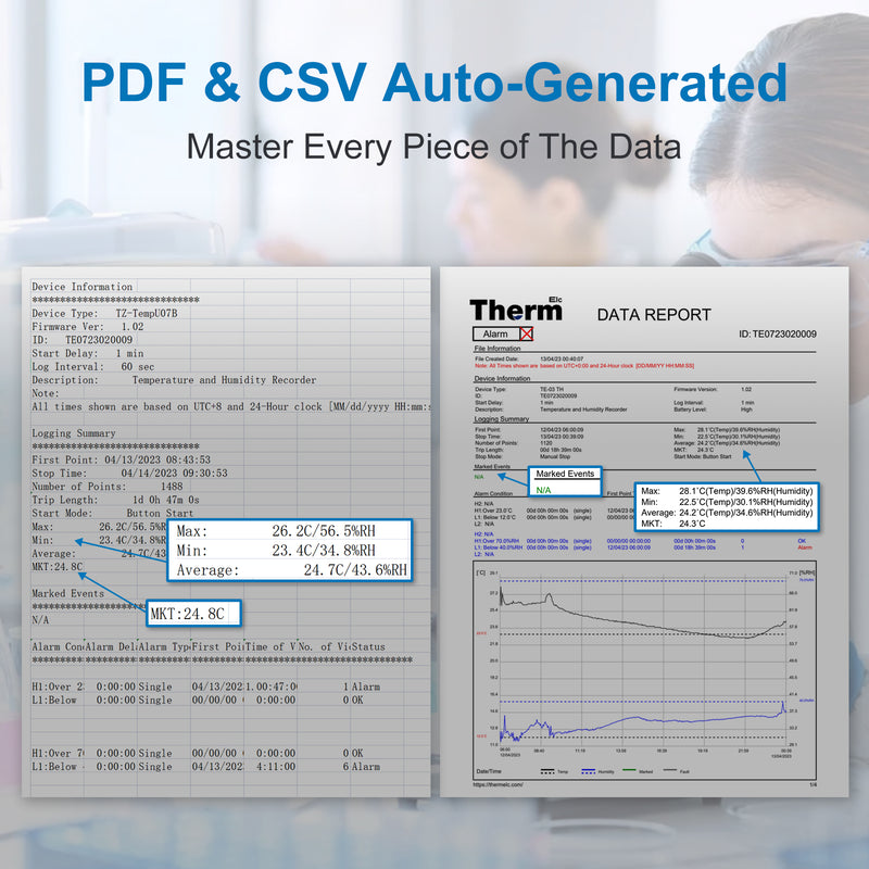 auto generated pdf csv report
