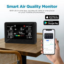 Carefor CF-30 Wireless Air Quality Monitor, Air Pollution Monitor Detect Pollen CO2, PM2.5, PM1.0, TVOC