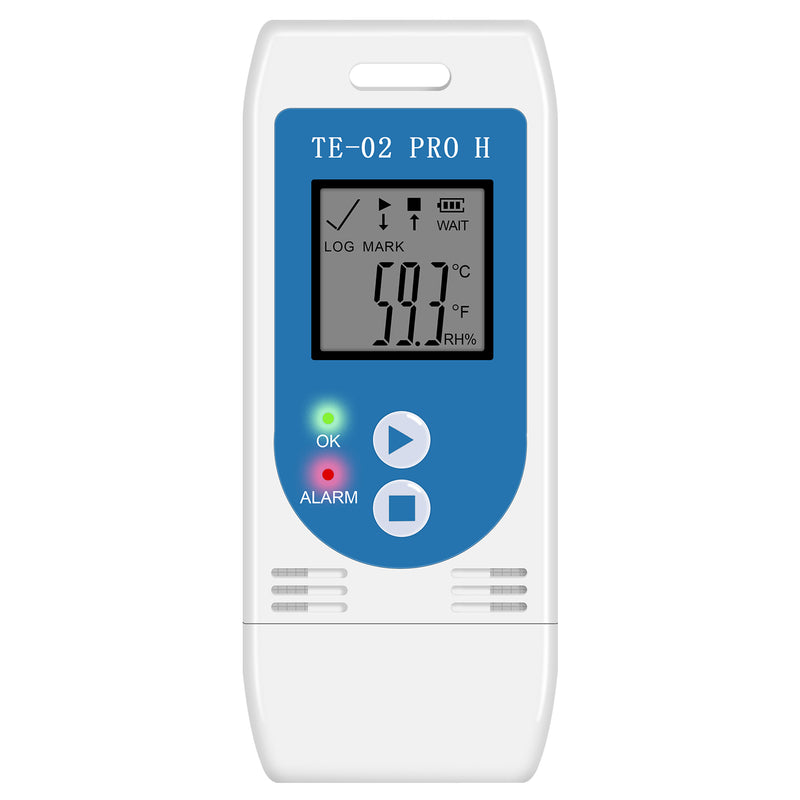 ThermElc TE-02 PRO H Temperature Humidity data logger with 32000 Points Light Alarm