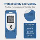 ThermElc TE-02 Pro TH 5PCS Temperature Humidity Logger with Auto CSV & PDF Reports