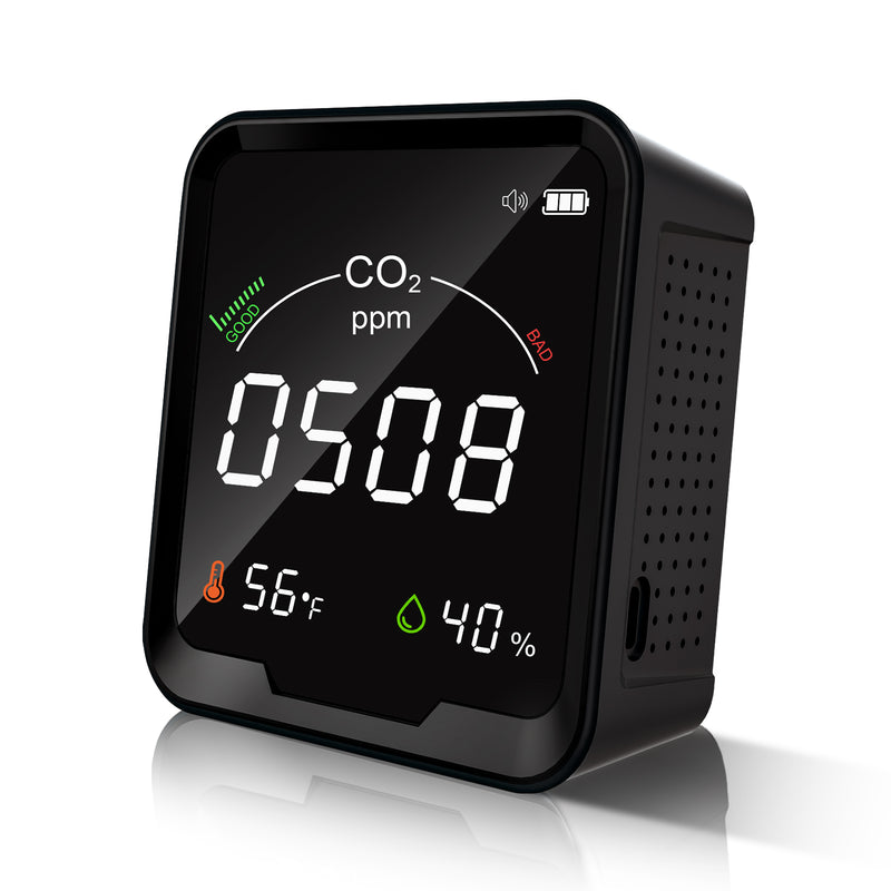 CF-9C Indoor Carbon Dioxide Monitor With Temperature and Humidity and Buzzer Alarm