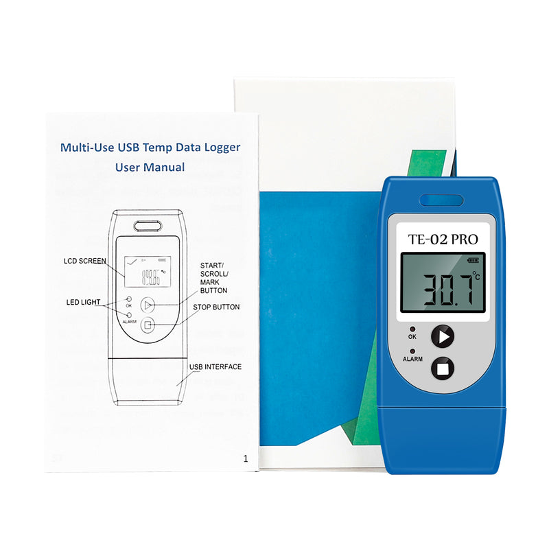 ThermElc TE-B3 TH Bluetooth temperatuur vochtigheid datalogger met LCD- display, ± 0,3 °C nauwkeurigheid, automatisch PDF-CSV-rapport, vergelijking van gegevens van meerdere apparaten, 32000 ThermElc TE-B3 TH Bluetooth temperatuur vochtigheid datalogger met LCD- display, ± 0,3 °C nauwkeurigheid, automatisch PDF-CSV-rapport, vergelijking van gegevens van meerdere apparaten, 32000