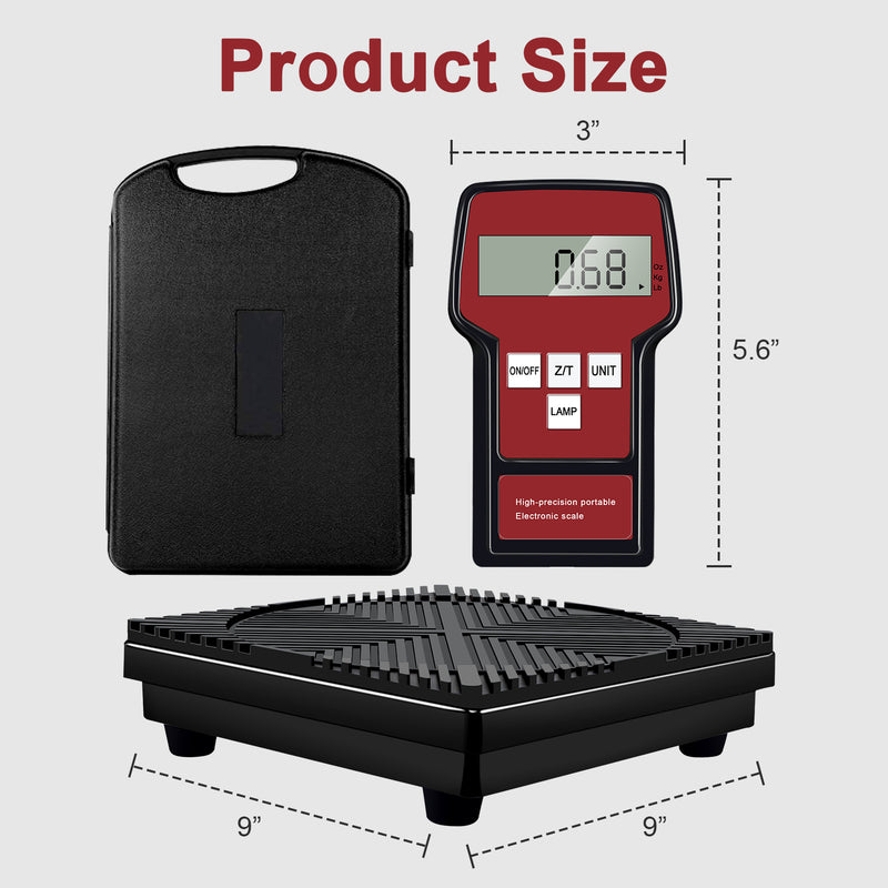 Therm Elc  ACS-100A Refrigerant Scale HVAC, R134a R410a Freon Scale Digital 220 lbs/100kgs,AC Refrigerant Recovery Machine,with Case 2023 New Upgrade Water Dust and Oil Resistant